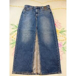 Levi's Premium Women's Long Denim‎ Maxi Skirt Front Slit Blue Wash Size 29 NWT